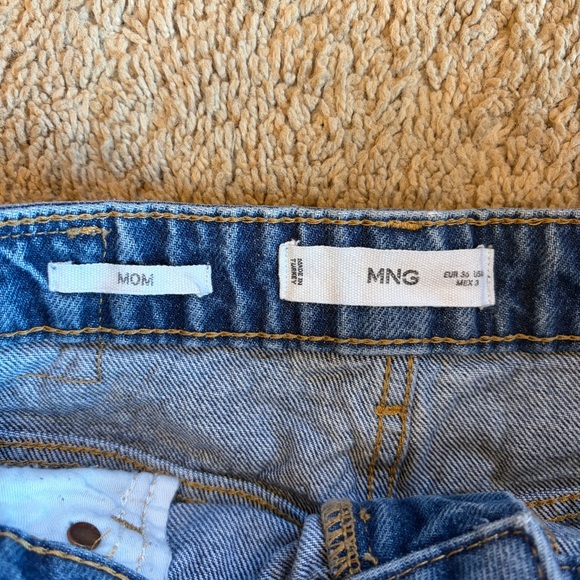 Mango Straight Blue Mom Jeans - Picture 3 of 4